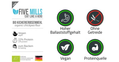 Infobild der Zutat Bio Kichererbsenmehl von müsli.de